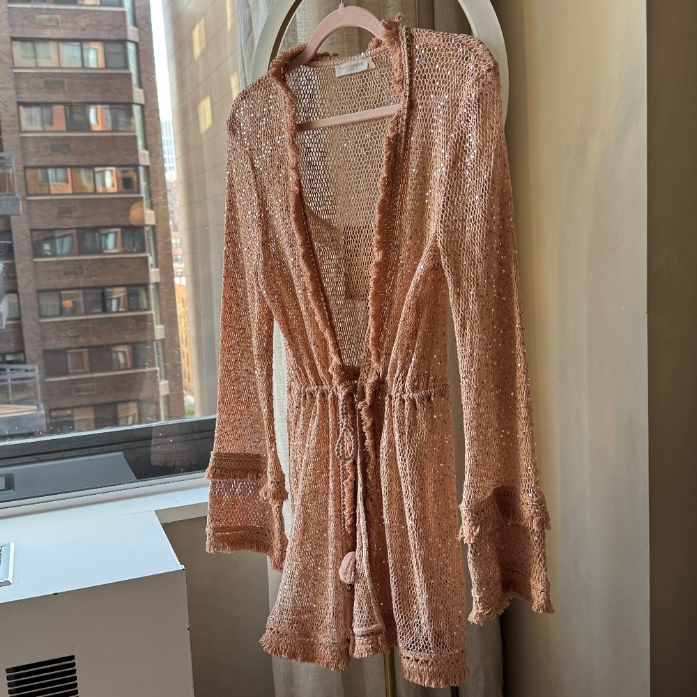 Ramy Brook Fringe Knit Swim Cover-Up